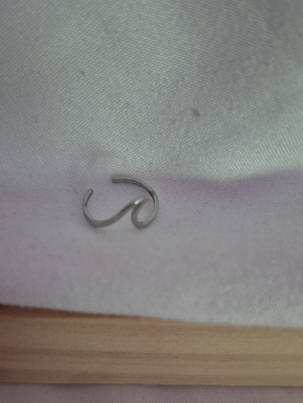 Plunder silver open wave Ear Cuff